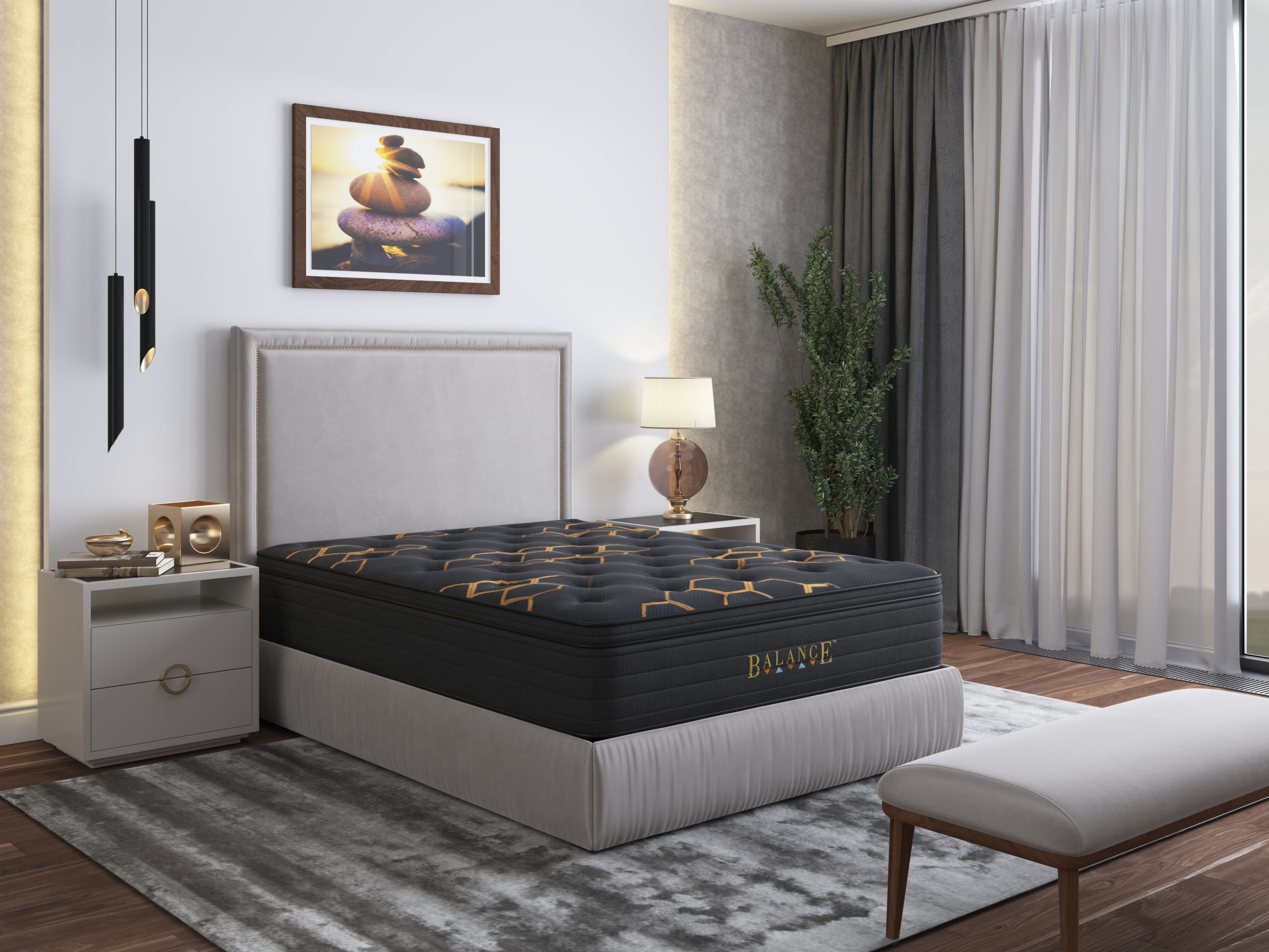 Renew Hybrid Medium Plush 12 Inch Euro Top Queen Mattress